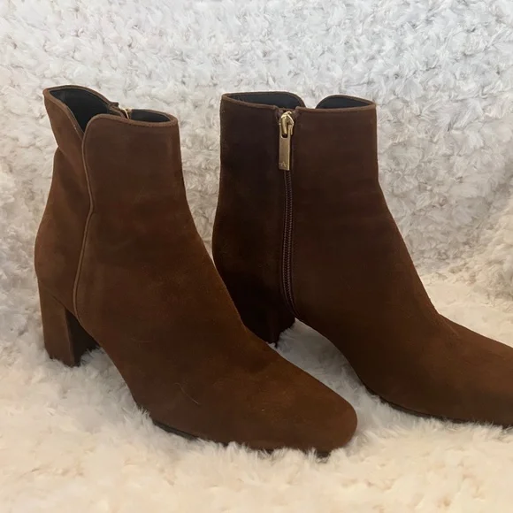 Aquatalia Shoes Aquatalia Brown Suede Booties Poshmark